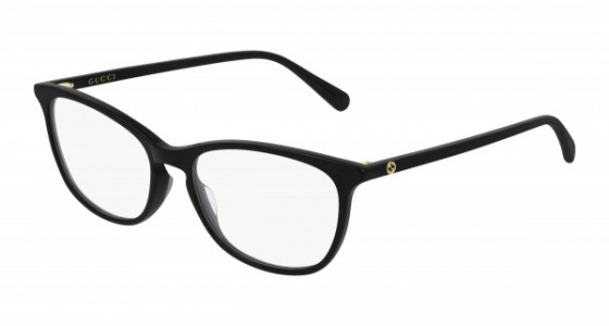 Gucci GG0549O Eyeglasses, 001 - BLACK with TRANSPARENT lenses