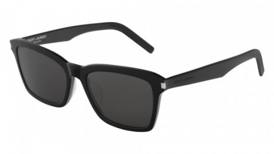 Saint Laurent SL 283/F SLIM Sunglasses, 001 - BLACK with GREY lenses