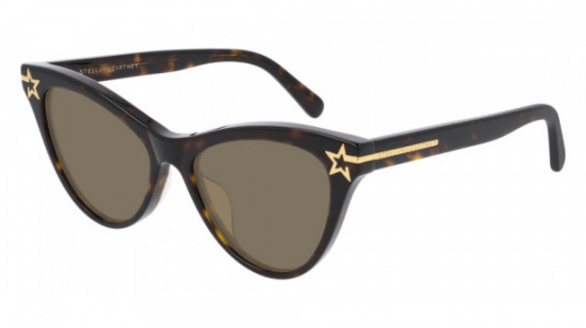 Stella McCartney SC0212S Sunglasses, 002 - HAVANA with GREEN lenses