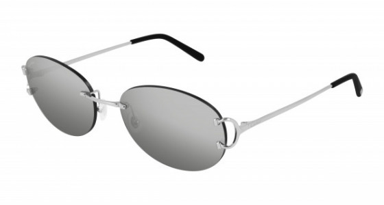 Cartier CT0029RS Sunglasses, 001 - SILVER with GREY lenses