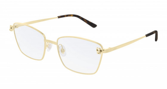 Cartier CT0209O Eyeglasses, 001 - GOLD with TRANSPARENT lenses