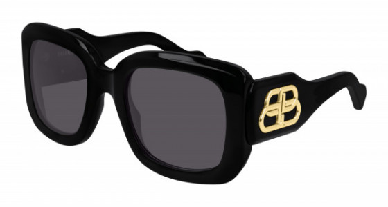 Balenciaga BB0069S Sunglasses, 001 - BLACK with GREY lenses