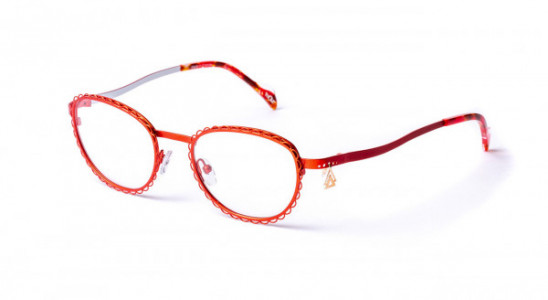 Boz by J.F. Rey JAVIERA Eyeglasses, RED / SATINED SILVER (3010)