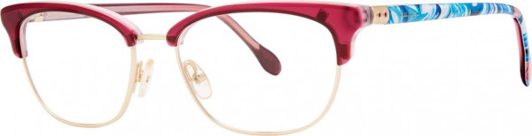 Lilly Pulitzer Crawford Eyeglasses, Berry