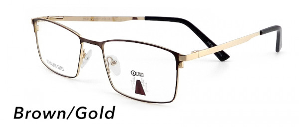 Smilen Eyewear 104 Eyeglasses, Brown/Gold