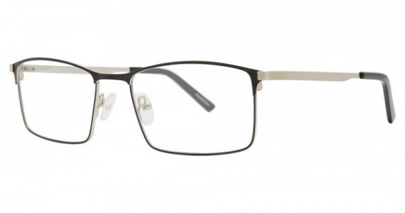 Smilen Eyewear 104 Eyeglasses, Black/Silver