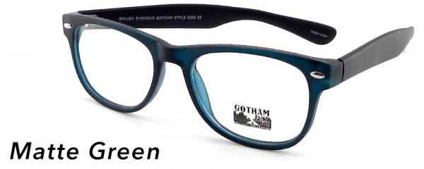 Smilen Eyewear 253 Eyeglasses, Matte Green