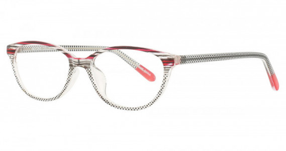Smilen Eyewear 3076 Eyeglasses, Red Stripe