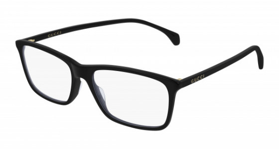 Gucci GG0553O Eyeglasses, 005 - BLACK with TRANSPARENT lenses