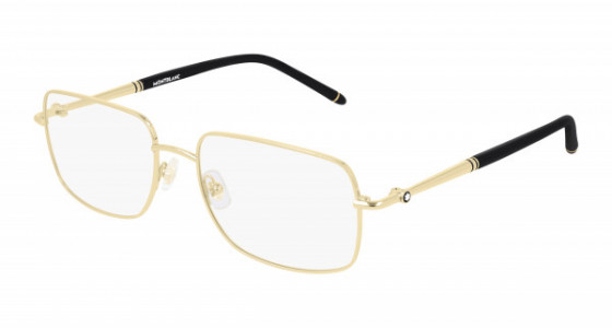 Montblanc MB0072O Eyeglasses, 003 - GOLD with TRANSPARENT lenses