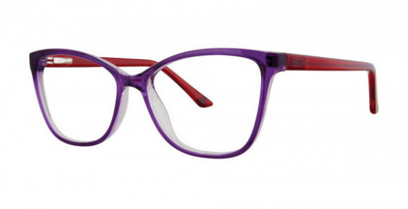 Modern Optical EFFORT Eyeglasses, Plum Crystal/Red