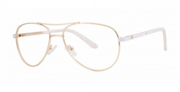 Genevieve CHARISMA Eyeglasses, Gold/White/Pearl