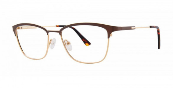 Genevieve STELLAR Eyeglasses, Matte Brown/Gold