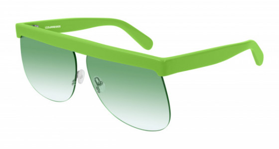 Courrèges CL1901 Sunglasses, 004 - GREEN with GREEN lenses