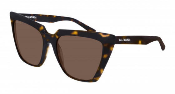 Balenciaga BB0046S Sunglasses, 002 - HAVANA with BROWN lenses