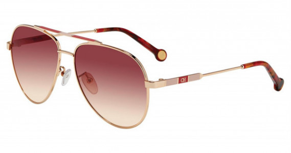 Carolina Herrera SHE150 Sunglasses, Gold Red 0300