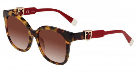 Furla SFU338 Sunglasses, Tortoise Red