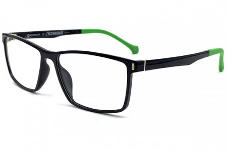 Eyecroxx EC587U Eyeglasses, C1 Black Lime