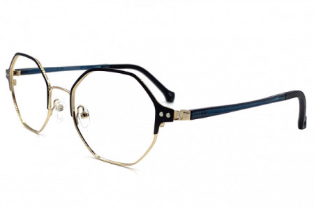 Eyecroxx EC591MD Eyeglasses, C1 Black Gold Marine