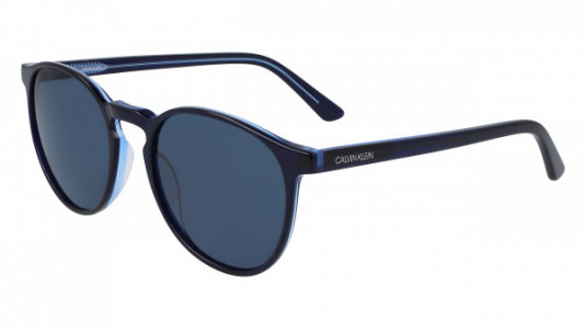 Calvin Klein CK20502S Sunglasses, (449) CRYSTAL NAVY/LIGHT BLUE