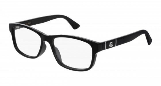 Gucci GG0640OA Eyeglasses, 001 - BLACK with TRANSPARENT lenses