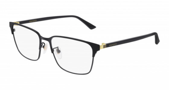 Gucci GG0756OA Eyeglasses, 001 - BLACK with TRANSPARENT lenses