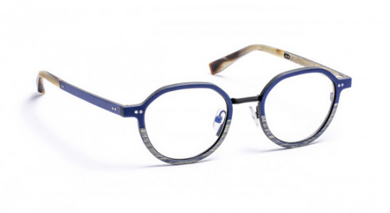 J.F. Rey JF2901 Eyeglasses, FIBER GLASS BLUE/WOOD/BLACK (1522)