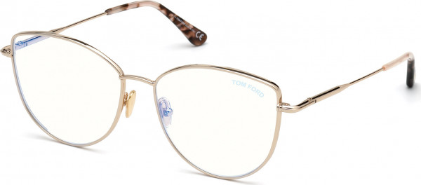 Tom Ford FT5667-B Eyeglasses, 028 - Shiny Rose Gold / Shiny Rose Gold
