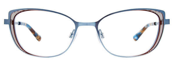Takumi TK1148 Eyeglasses, 050 - Matt Light Blue & Dark Brown