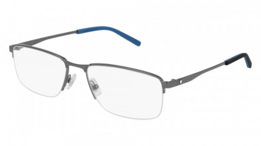 Montblanc MB0107O Eyeglasses, 002 - RUTHENIUM