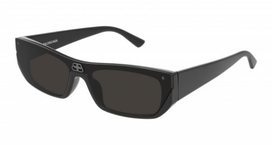 Balenciaga BB0080S Sunglasses, 001 - BLACK with GREY lenses