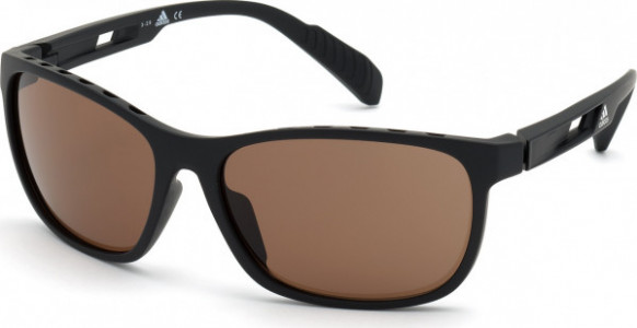 adidas SP0014 Sunglasses, 02E - Matte Black / Matte Black