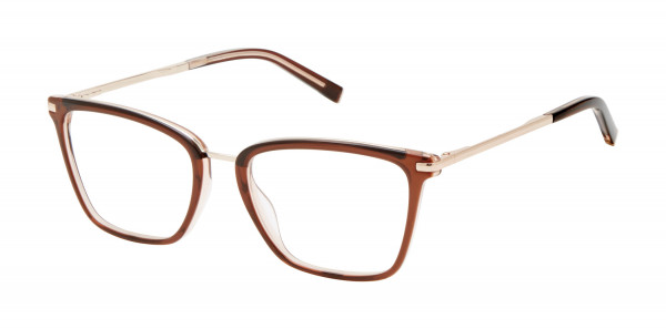 Kate Young K335 Eyeglasses, Brown/Rose Gold (BRN)
