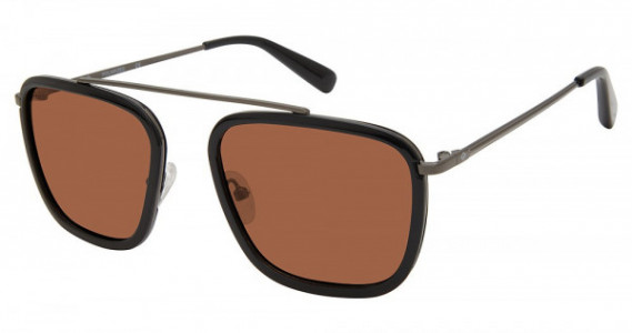 Sperry Top-Sider TARPON Sunglasses, C01 BLACK/GUNMETAL (SOLID DARK BROWN)