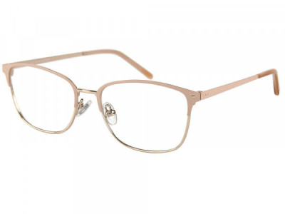 Amadeus A1038 Eyeglasses, Gold With Pink On Rim