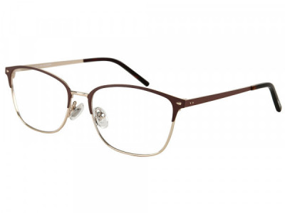 Amadeus A1038 Eyeglasses, Gold With Brown On Rim