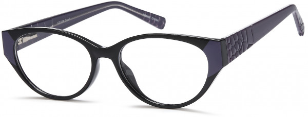 4U US104 Eyeglasses, Black Purple