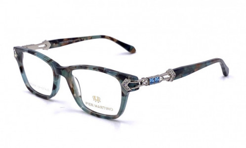 Pier Martino PM6577 Eyeglasses, C2 Aqua Amber Gun Crystal