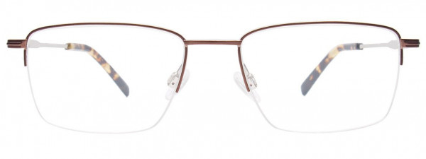 EasyClip EC560 Eyeglasses, 010 - Satin Brown & Satin Silver