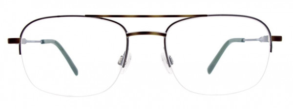 EasyClip EC561 Eyeglasses, 060 - Satin Green Marbled & Steel