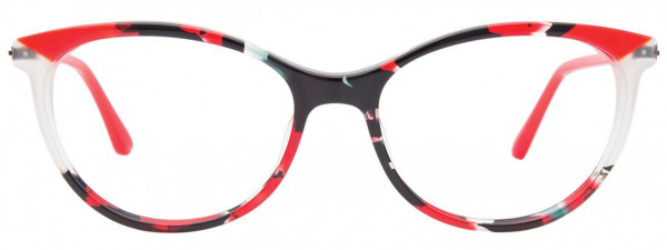 Takumi TK1155 Eyeglasses, 030 - Red & Black Marbled & Red & Crystal