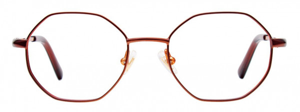 Takumi TK1149 Eyeglasses, 010 - Satin Dark Brown & Shiny Orange