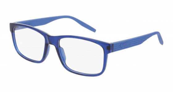 Puma PU0280O Eyeglasses, 002 - BLUE with TRANSPARENT lenses