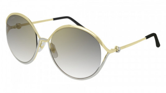 Cartier CT0226S Sunglasses, 001 - GOLD with GREY lenses