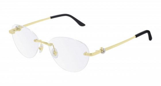 Cartier CT0224O Eyeglasses, 001 - GOLD with TRANSPARENT lenses