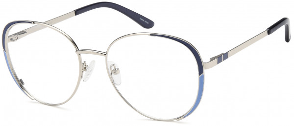 Di Caprio DC198 Eyeglasses, Silver Blue