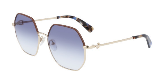 Longchamp LO140SL Sunglasses, (719) GOLD/BLUE