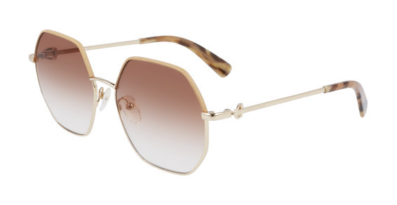 Longchamp LO140SL Sunglasses, (731) GOLD/CAPPUCCINO