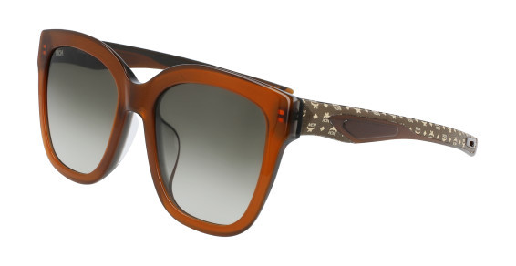 MCM MCM697SLA Sunglasses, (205) BROWN/OLIVE VISETOS