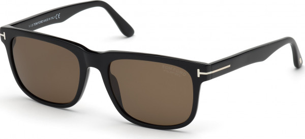 Tom Ford FT0775 STEPHENSON Sunglasses, 01H - Shiny Black / Shiny Black